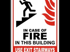 In Case of Fire In This Building Sign